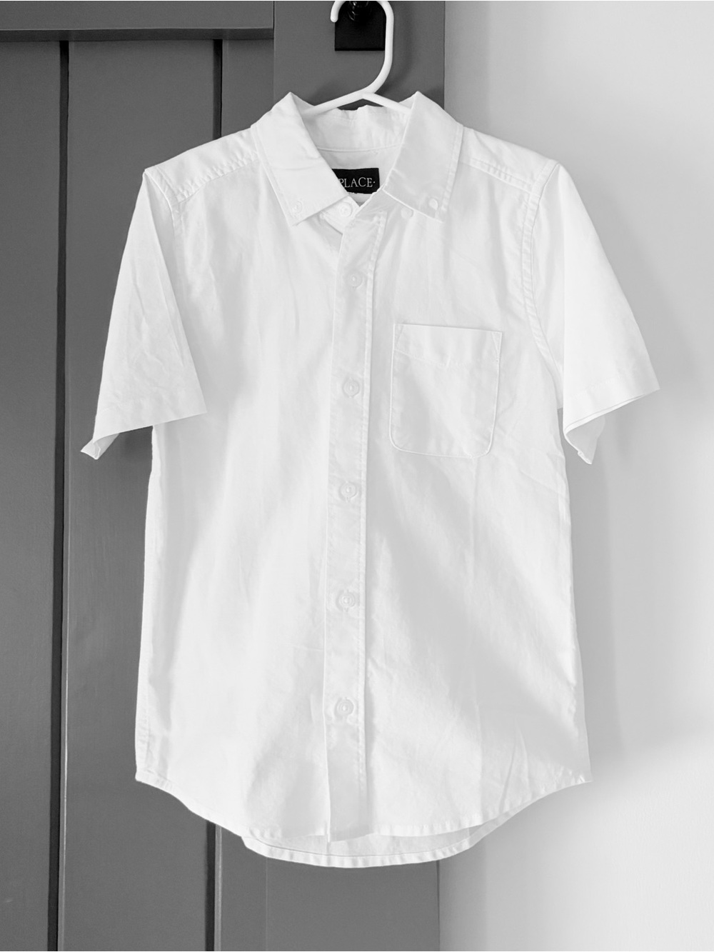 The Children's Place Boy’s White Short-Sleeve Button-Down Shirt
